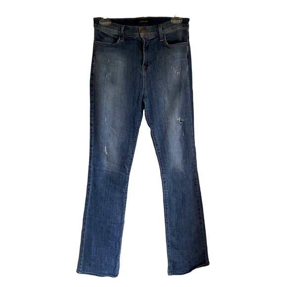 J Brand Ripped Flare Jeans Remy Mesmerize Size 28 x 34 Tall - Picture 1 of 12